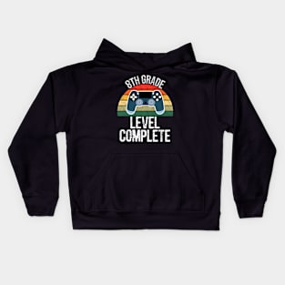 8th Grade Level Complete Gamer Graduation Kids Hoodie